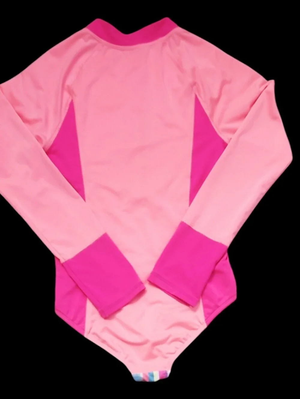 Lands' End Girl's Long Sleeve Half-zip Rash-Guard One-piece Swimsuit